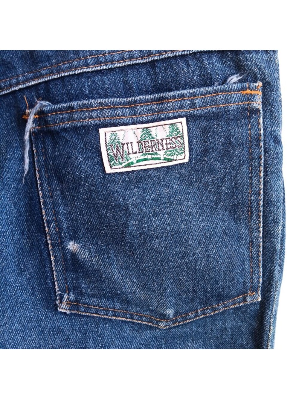 Bootcut Jeans 34x35 FIT Vintage Mens RAW DENIM WILDERNESS 80's USA TALON ZIP